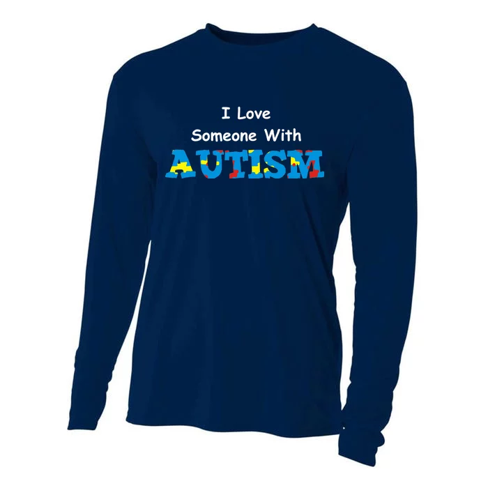 I Love Someone with Autism Cooling Performance Long Sleeve Crew