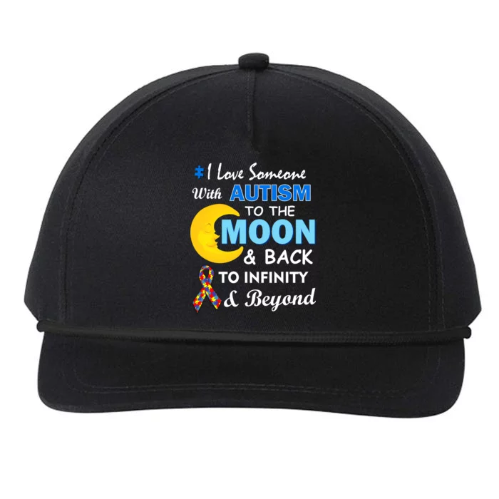 I Love Someone With Autism To The Moon & Back Snapback Five-Panel Rope Hat