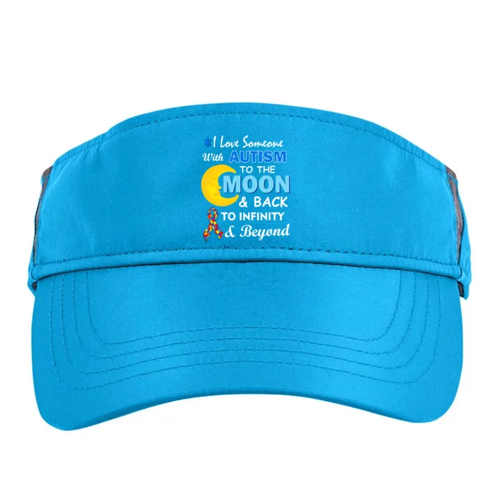 I Love Someone With Autism To The Moon & Back Adult Drive Performance Visor