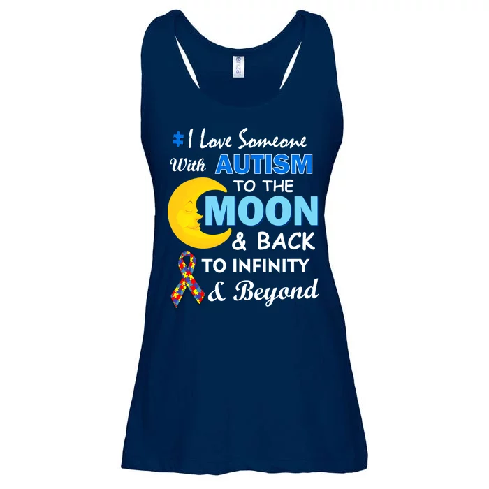 I Love Someone With Autism To The Moon & Back Ladies Essential Flowy Tank