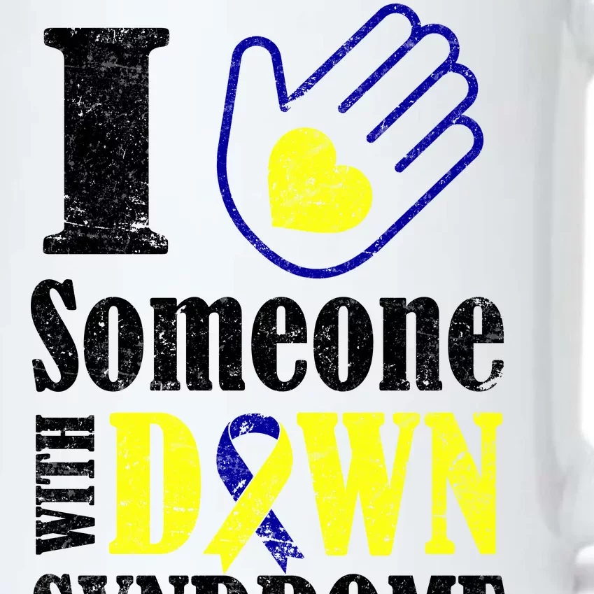 I Love Someone With Down Syndrome Black Color Changing Mug