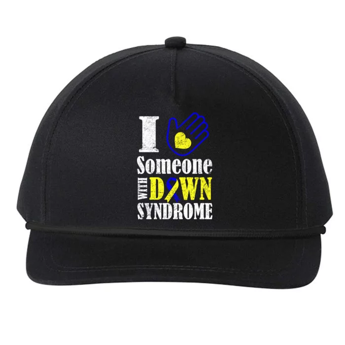 I Love Someone With Down Syndrome Snapback Five-Panel Rope Hat