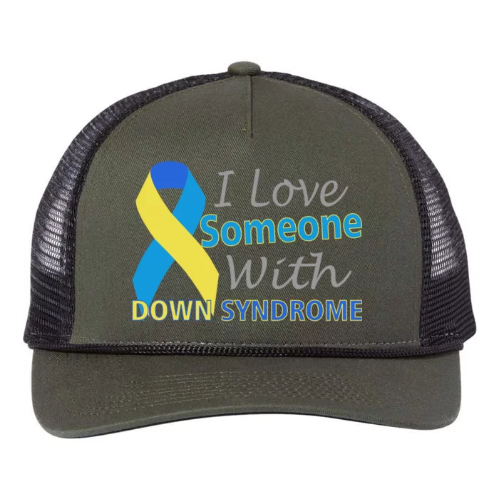 I Love Someone With Down Syndrome Awareness Retro Rope Trucker Hat Cap