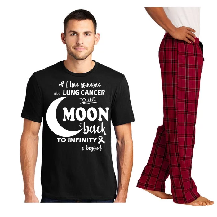 I Love Someone With Lung Cancer To The Moon And Back Pajama Set