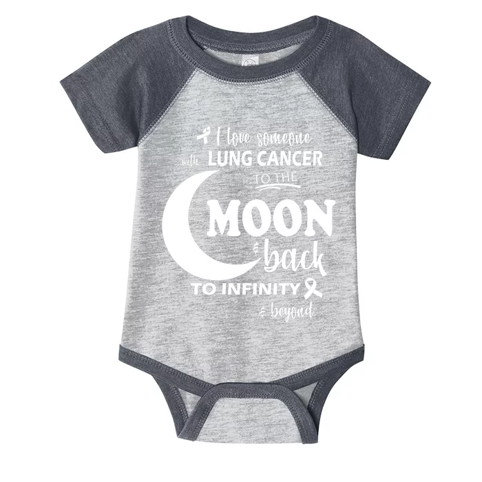 I Love Someone With Lung Cancer To The Moon And Back Infant Baby Jersey Bodysuit