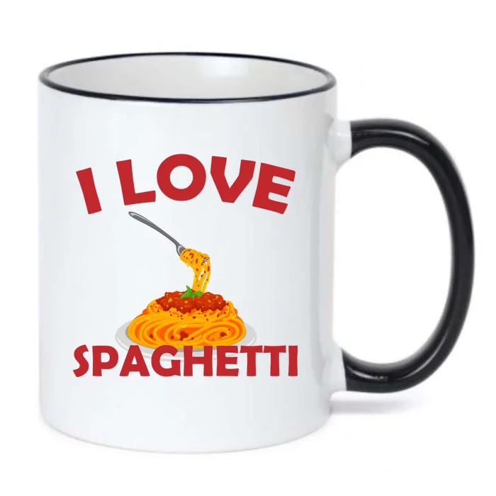 I Love Spaghetti Black Color Changing Mug