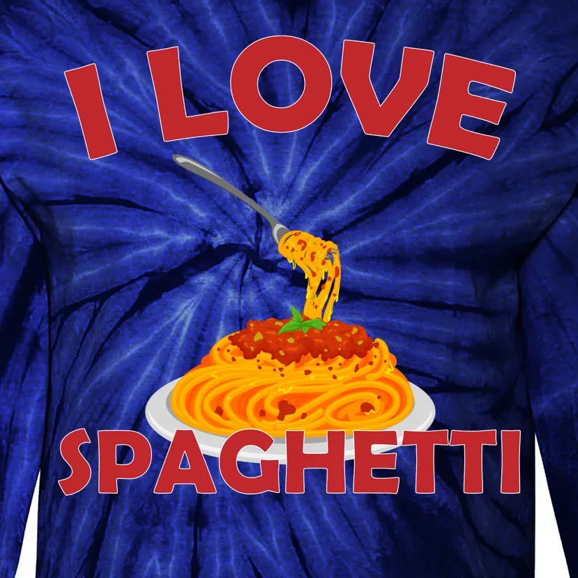 I Love Spaghetti Tie-Dye Long Sleeve Shirt