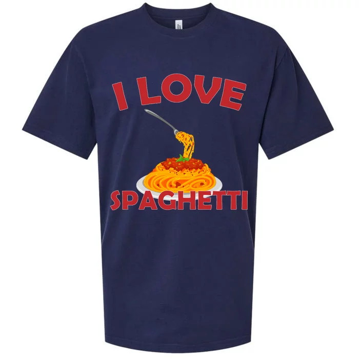 I Love Spaghetti Sueded Cloud Jersey T-Shirt