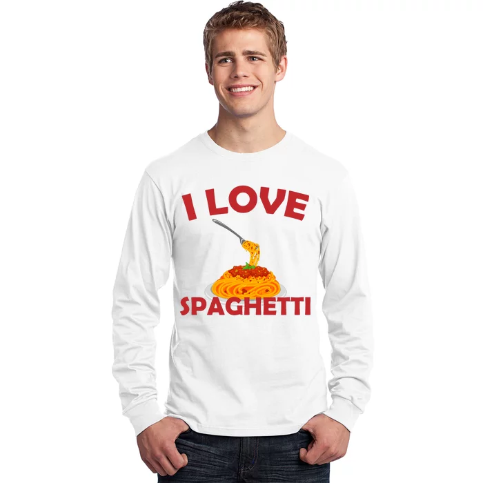 I Love Spaghetti Long Sleeve Shirt