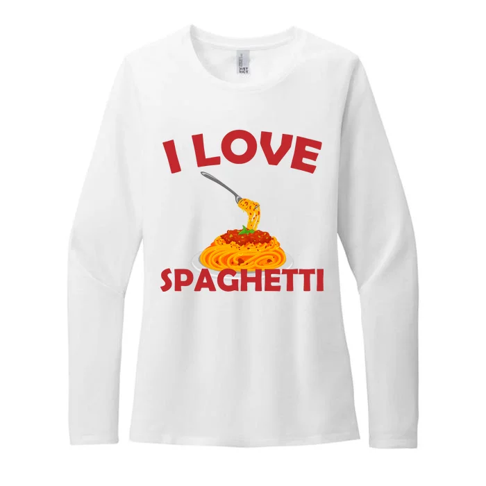 I Love Spaghetti Womens CVC Long Sleeve Shirt