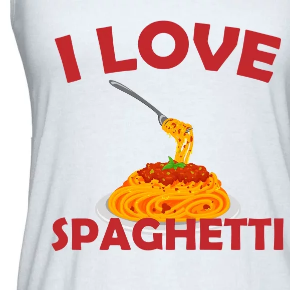 I Love Spaghetti Ladies Essential Flowy Tank