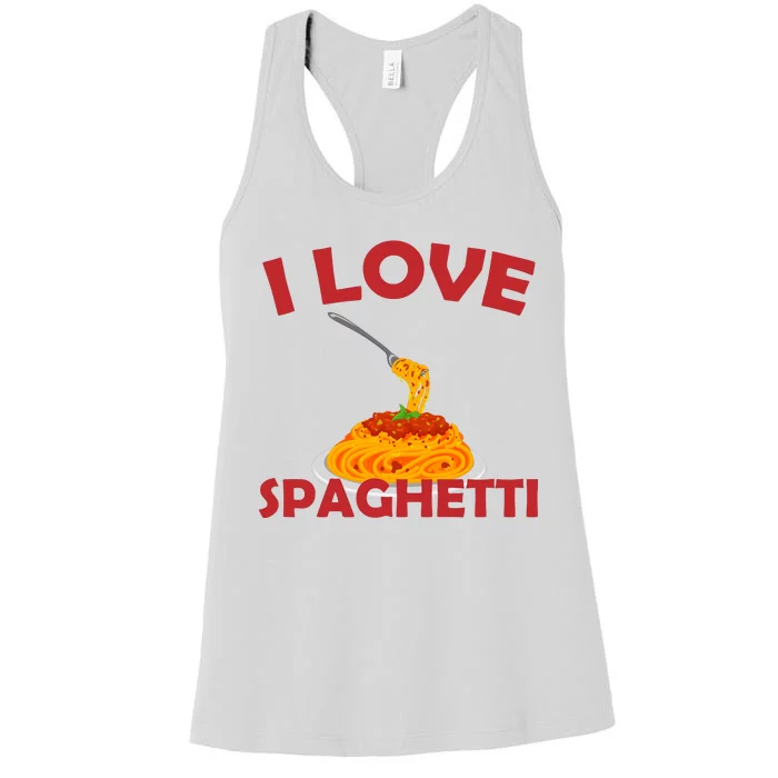 I Love Spaghetti Women's Racerback Tank