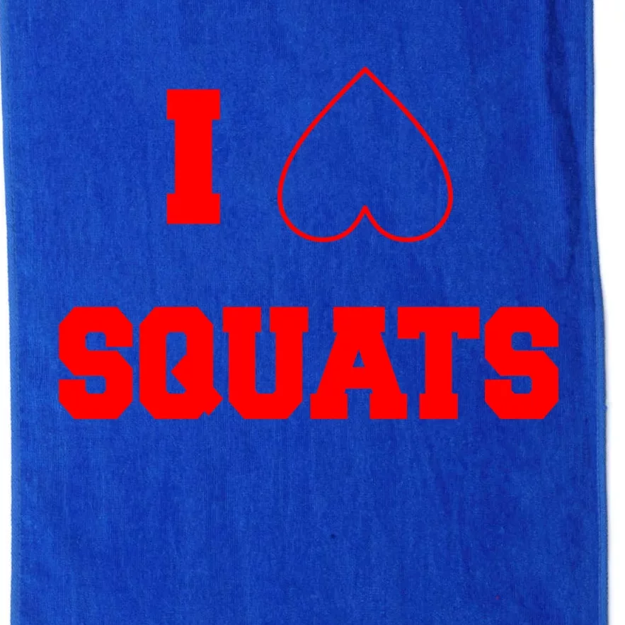 I Love Squats Heart Logo Platinum Collection Golf Towel