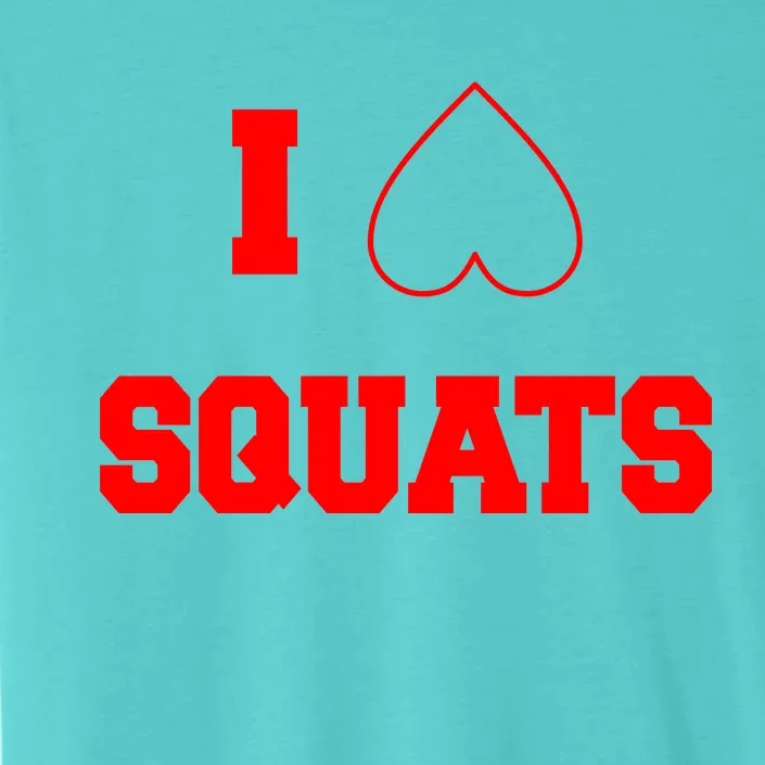 I Love Squats Heart Logo ChromaSoft Performance T-Shirt