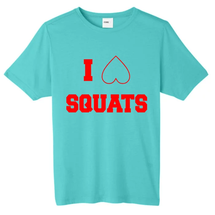 I Love Squats Heart Logo ChromaSoft Performance T-Shirt