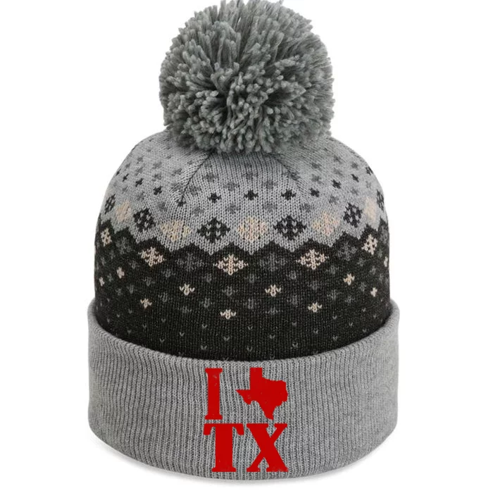 I Love Texas The Baniff Cuffed Pom Beanie