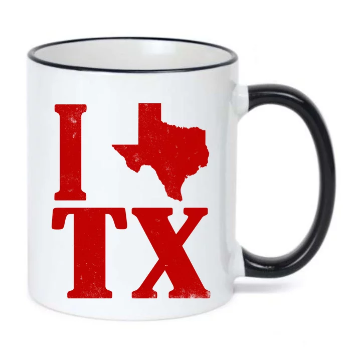 I Love Texas Black Color Changing Mug