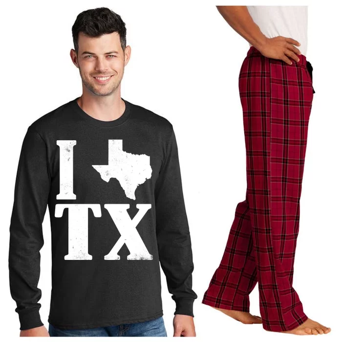 I Love Texas Long Sleeve Pajama Set