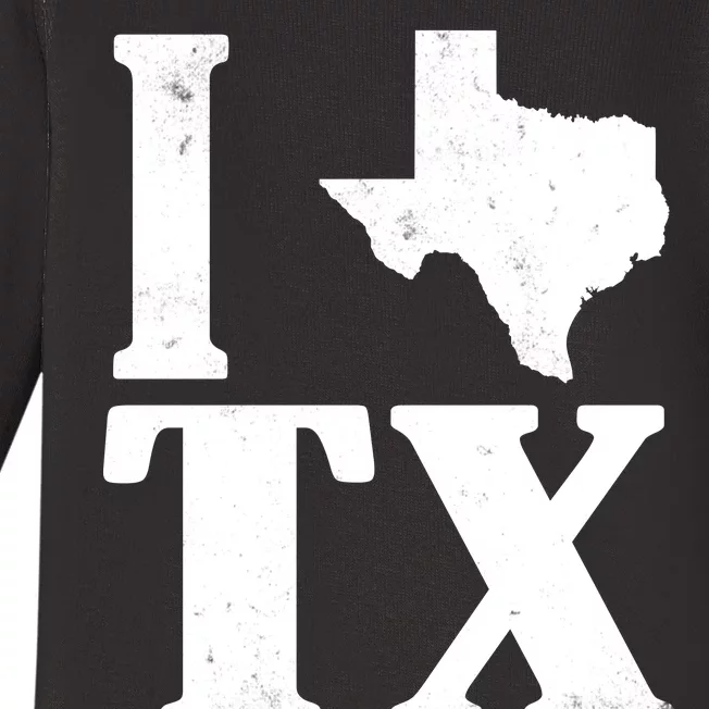 I Love Texas Baby Long Sleeve Bodysuit