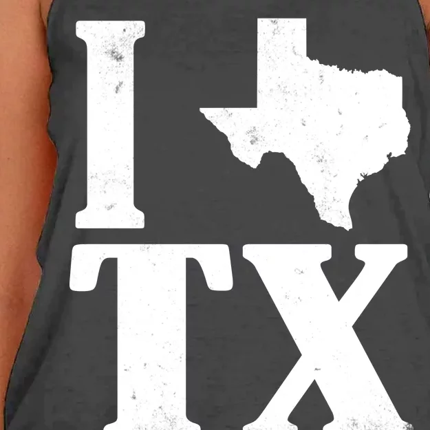 I Love Texas Women's Knotted Racerback Tank