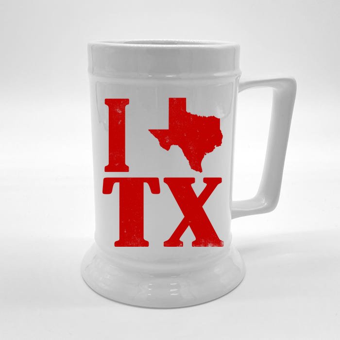 I Love Texas Front & Back Beer Stein