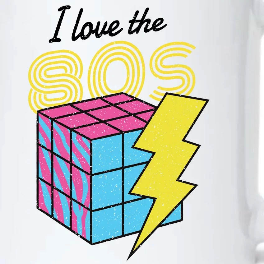 I Love The 80s Lightning Rubik Black Color Changing Mug