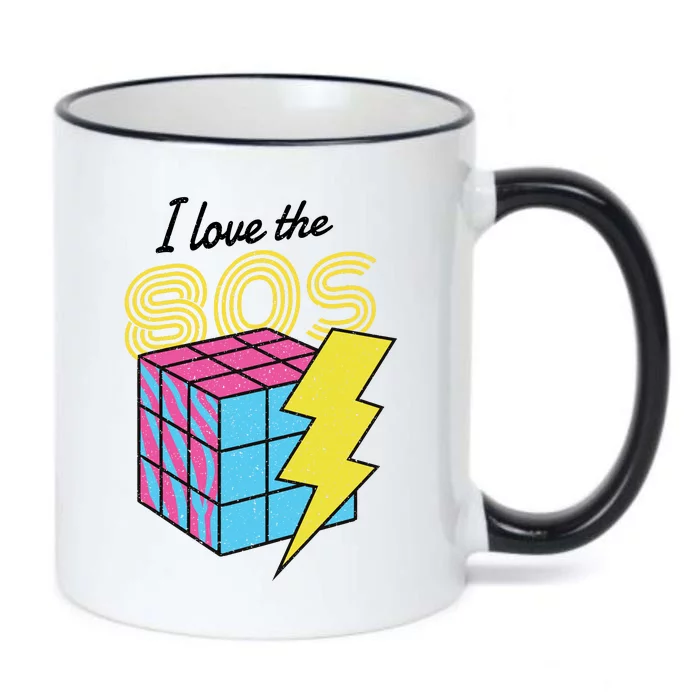 I Love The 80s Lightning Rubik Black Color Changing Mug