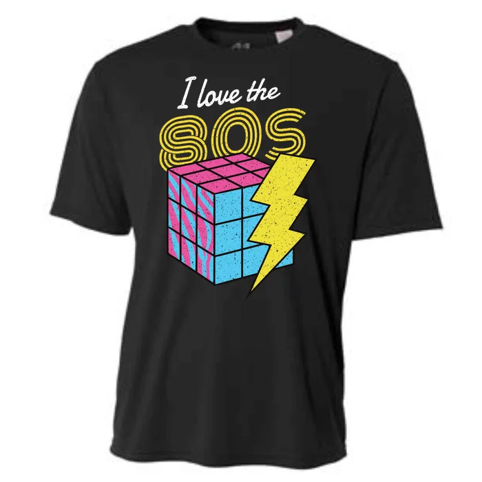 I Love The 80s Lightning Rubik Cooling Performance Crew T-Shirt