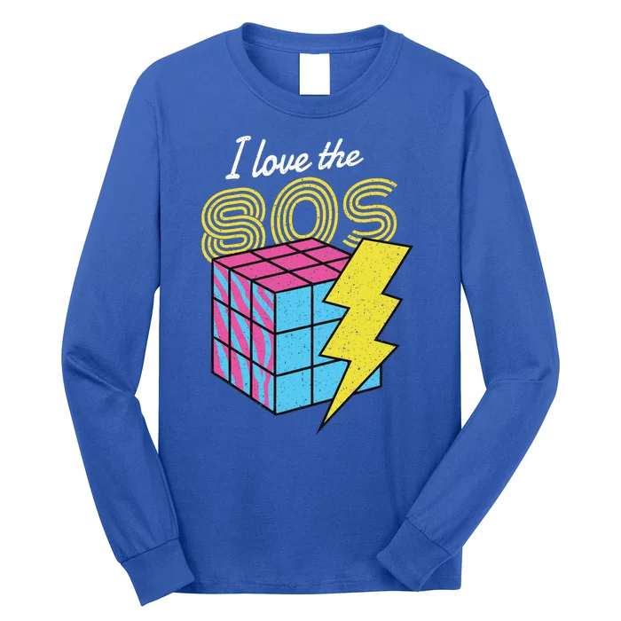 I Love The 80s Lightning Rubik Long Sleeve Shirt