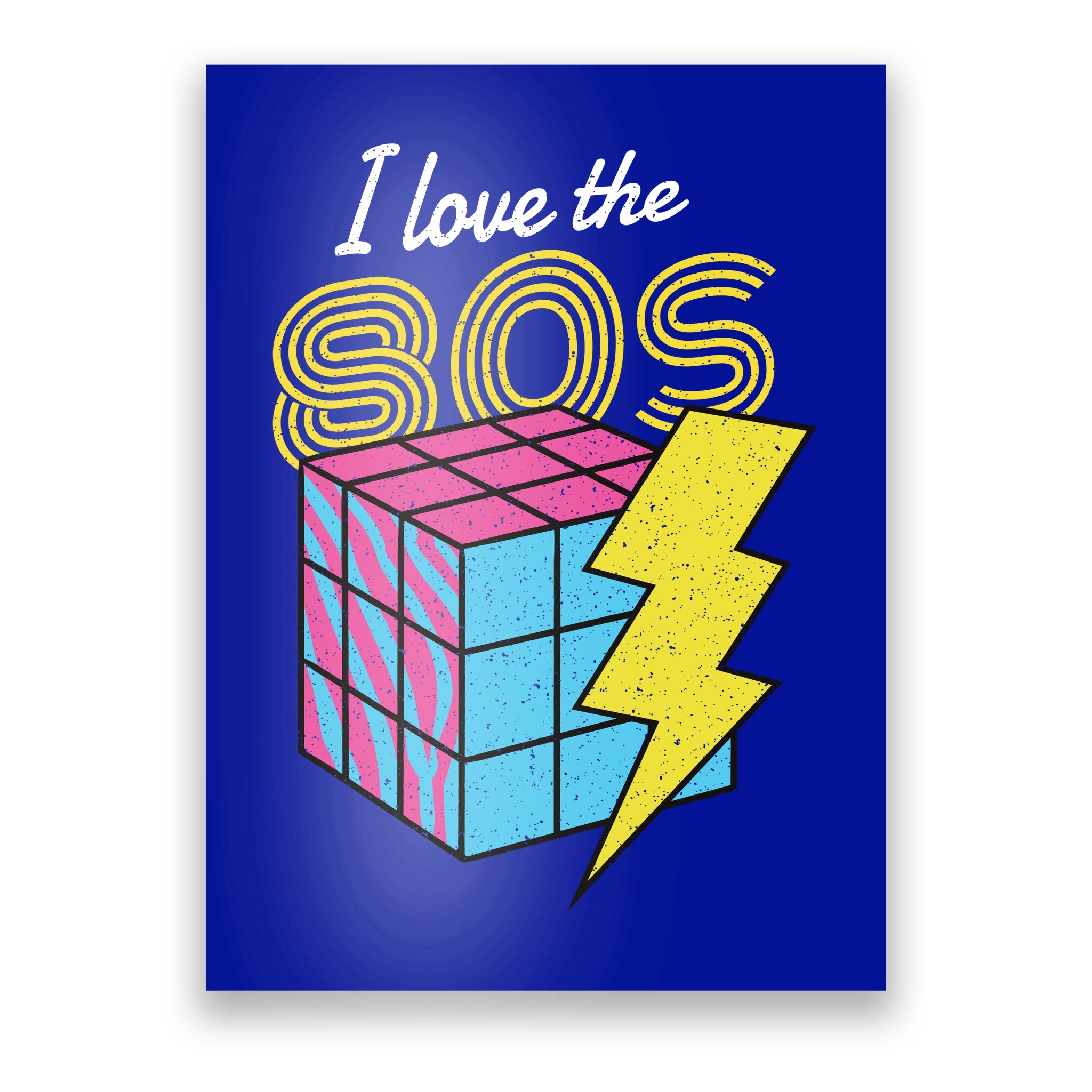 Rubik's Cube Love the 80's HD POSTER 