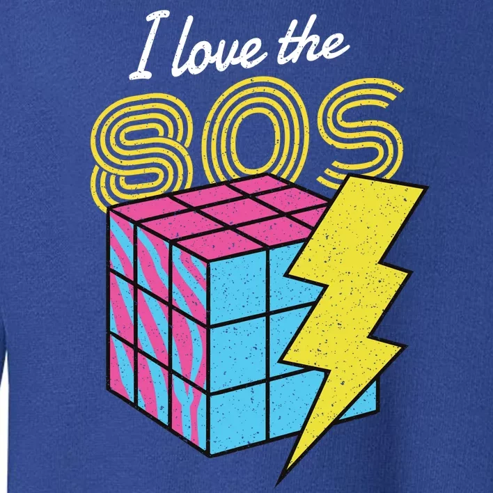 I Love The 80s Lightning Rubik Toddler Sweatshirt