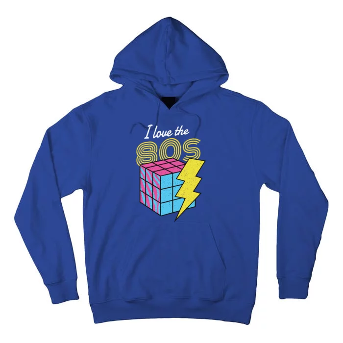 I Love The 80s Lightning Rubik Tall Hoodie