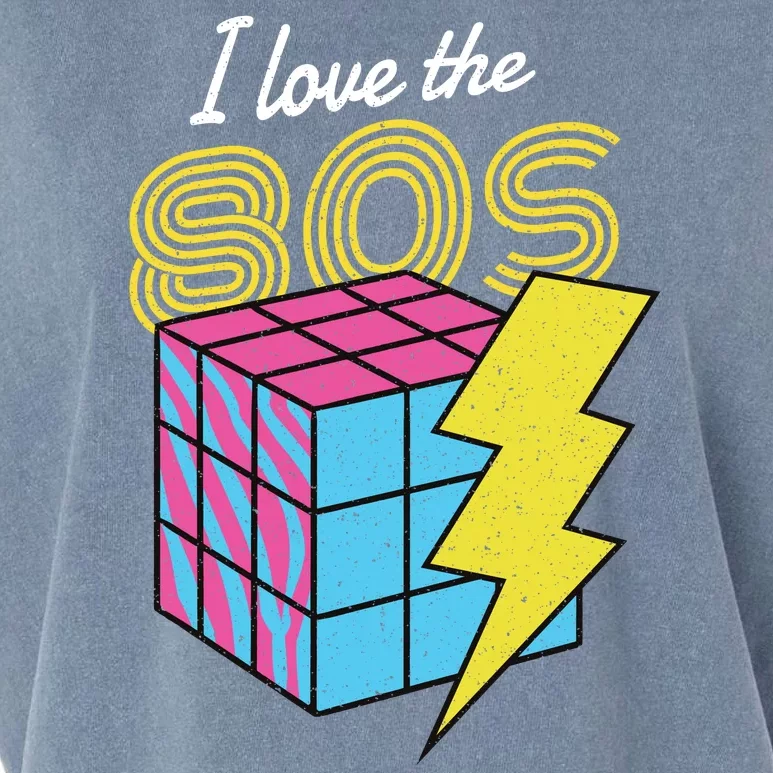 I Love The 80s Lightning Rubik Garment-Dyed Women's Muscle Tee