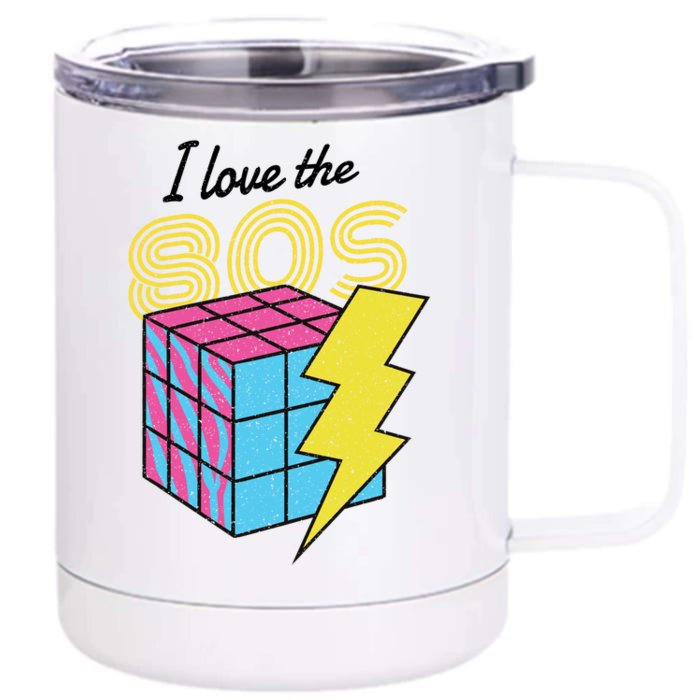 I Love The 80s Lightning Rubik Front & Back 12oz Stainless Steel Tumbler Cup