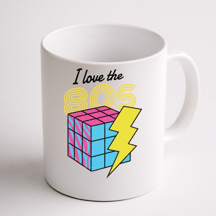 I Love The 80s Lightning Rubik Front & Back Coffee Mug