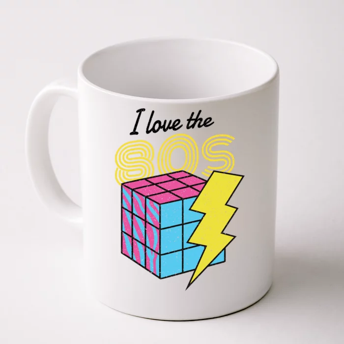 I Love The 80s Lightning Rubik Front & Back Coffee Mug