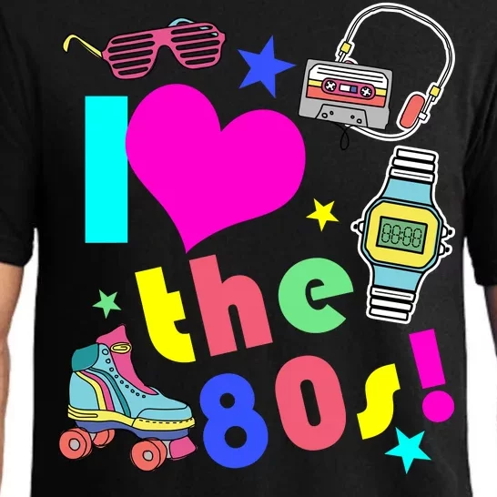 I Love The 80s Retro Party Mash-up Pajama Set