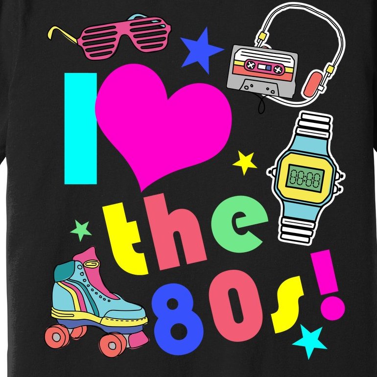 I Love The 80s Retro Party Mash-up Premium T-Shirt