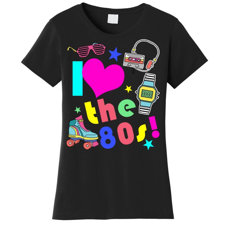 I Love The 80s Retro Party Mash-up Women's T-Shirt
