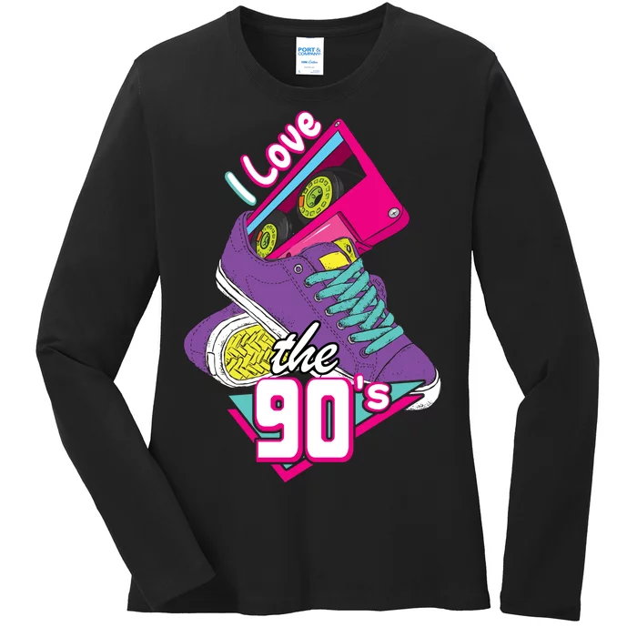 I love the 90s Ladies Long Sleeve Shirt