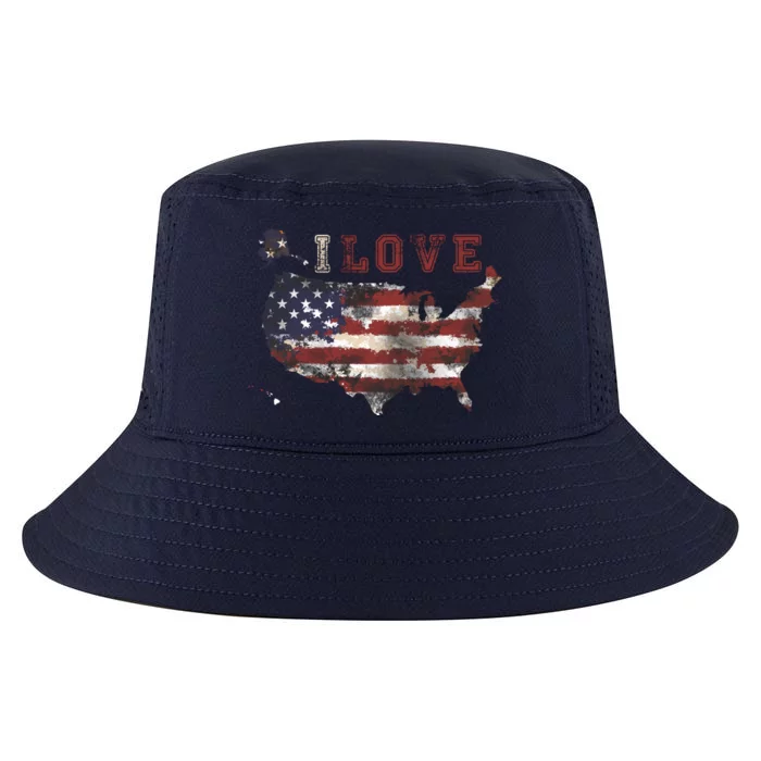 I Love The United States Cool Comfort Performance Bucket Hat