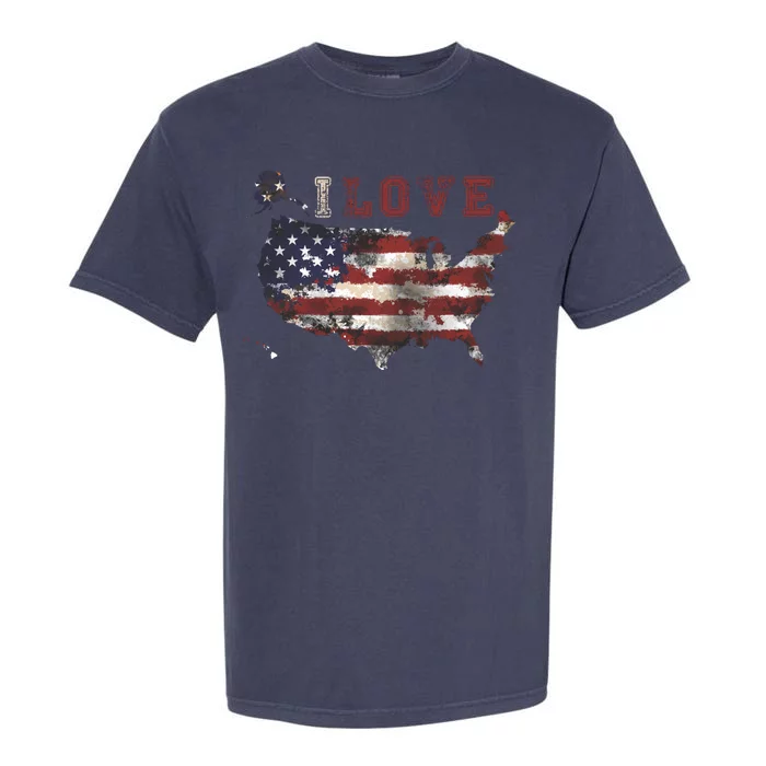 I Love The United States Garment-Dyed Heavyweight T-Shirt