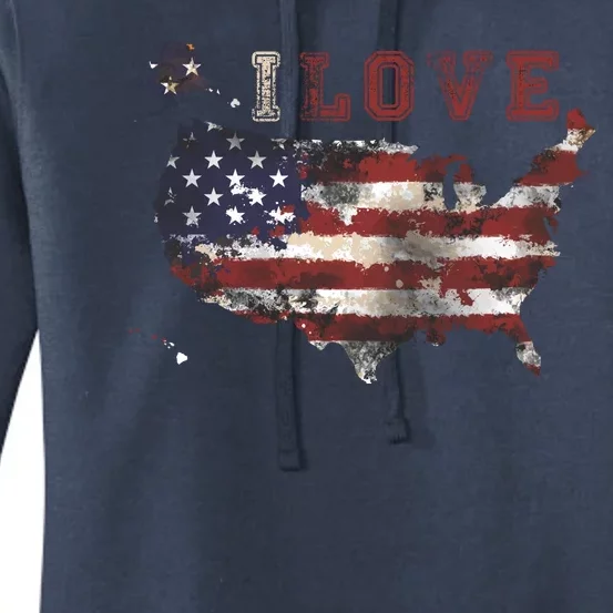 I Love The United States Women's Pullover Hoodie