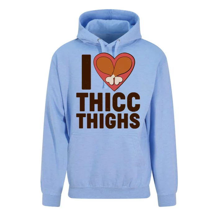 I Love Thicc Thighs Turkey Legs Unisex Surf Hoodie