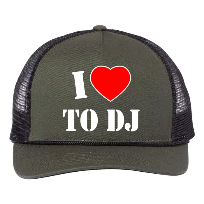 I Love To DJ Retro Rope Trucker Hat Cap