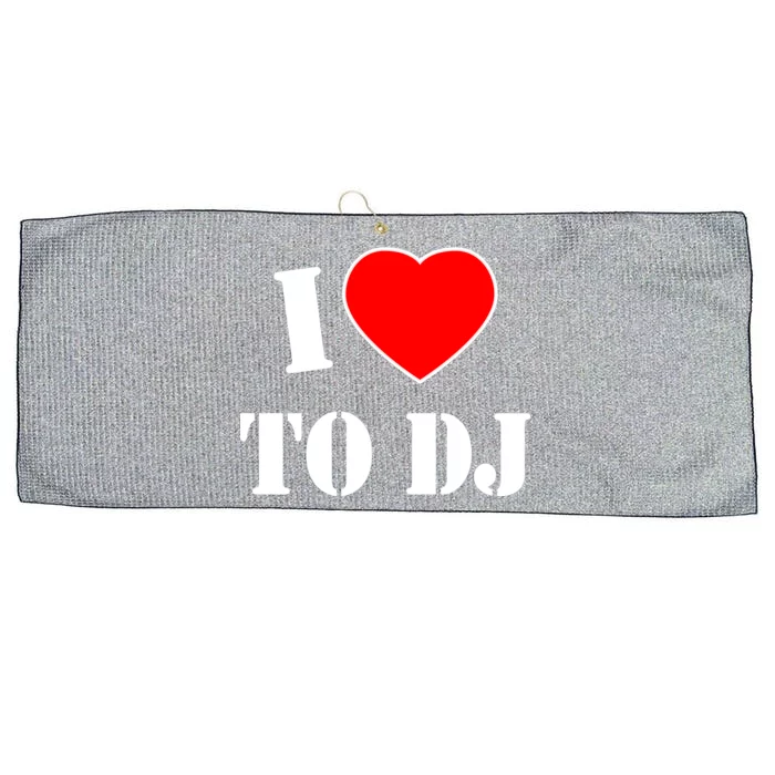 I Love To DJ Large Microfiber Waffle Golf Towel