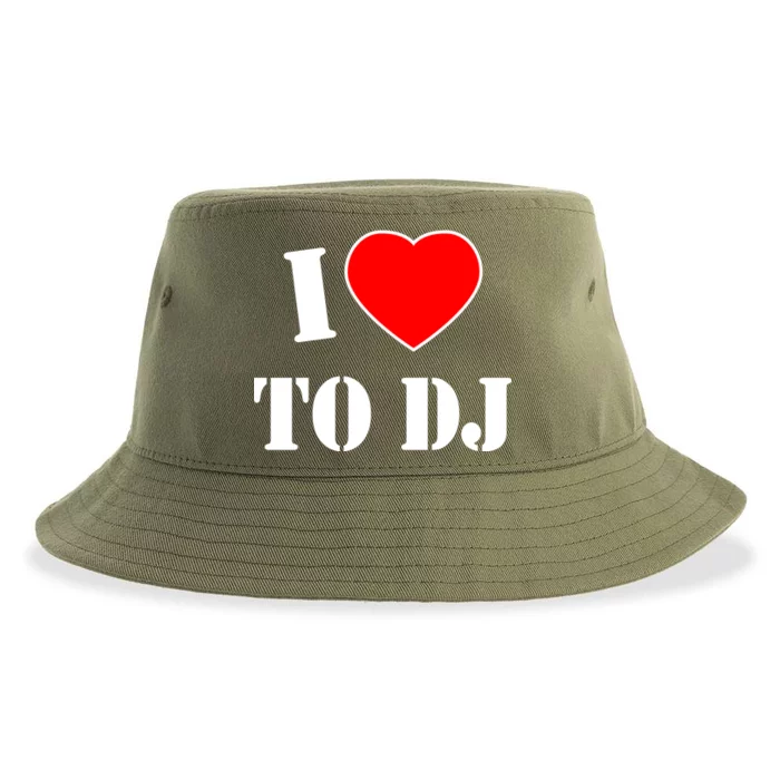 I Love To DJ Sustainable Bucket Hat