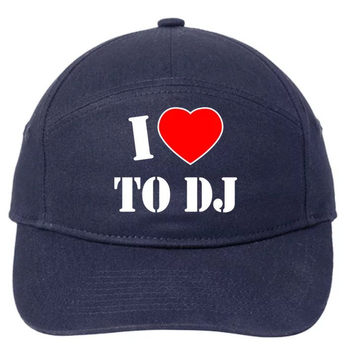 I Love To DJ 7-Panel Snapback Hat