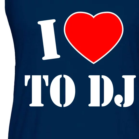 I Love To DJ Ladies Essential Flowy Tank