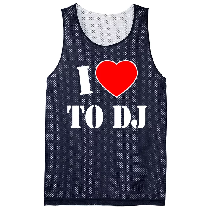 I Love To DJ Mesh Reversible Basketball Jersey Tank